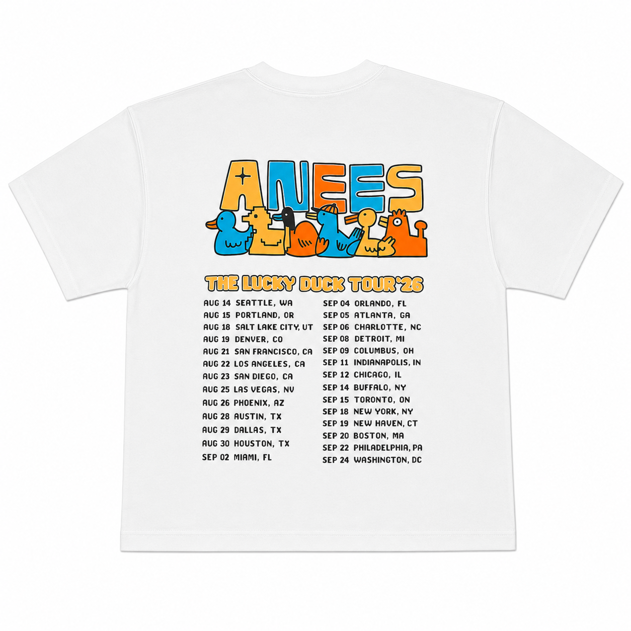 2026 Anees Tour - Lucky Duck T-shirt